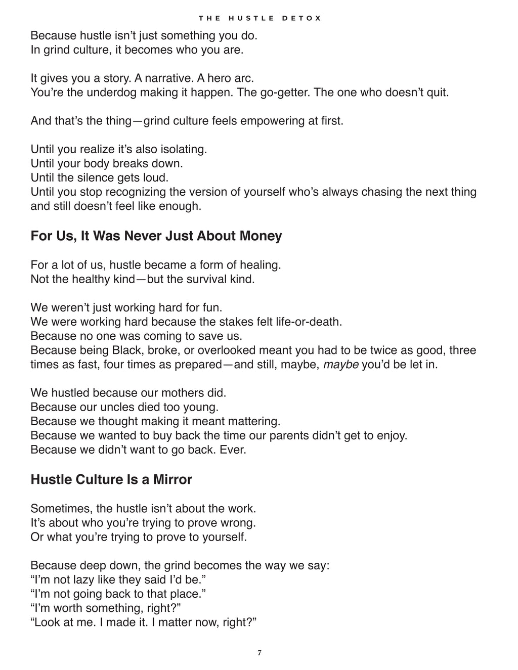 Hustle Detox